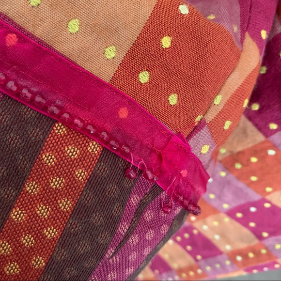 Taylor G Long Coat Jacket Orange Brown Pink Yellow - Picture 11 of 14